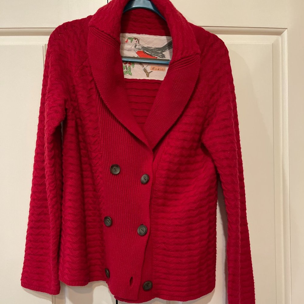 Anthropologie red sweater